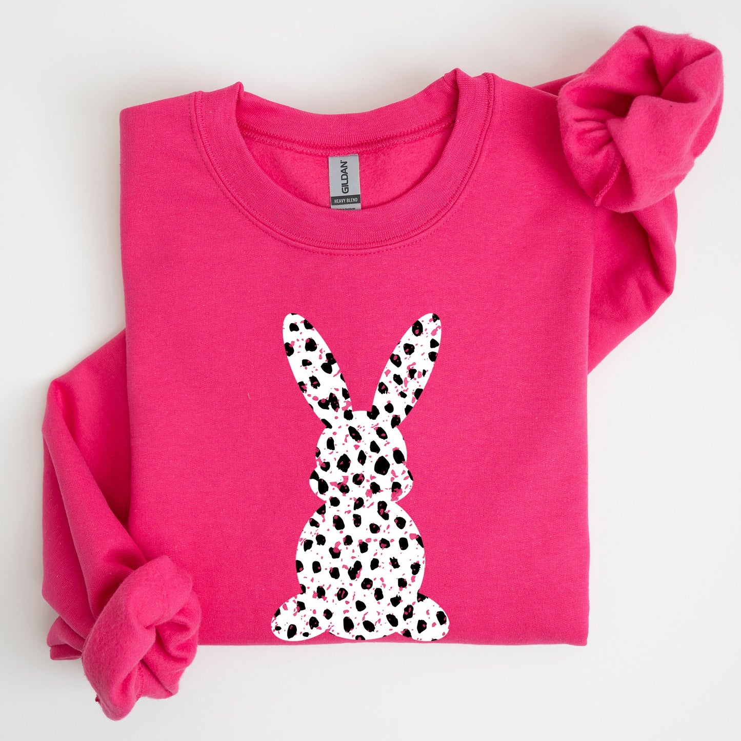 Polka Dot Easter Bunny, Dalmatian Print, Trend, Pattern Sweatshirt