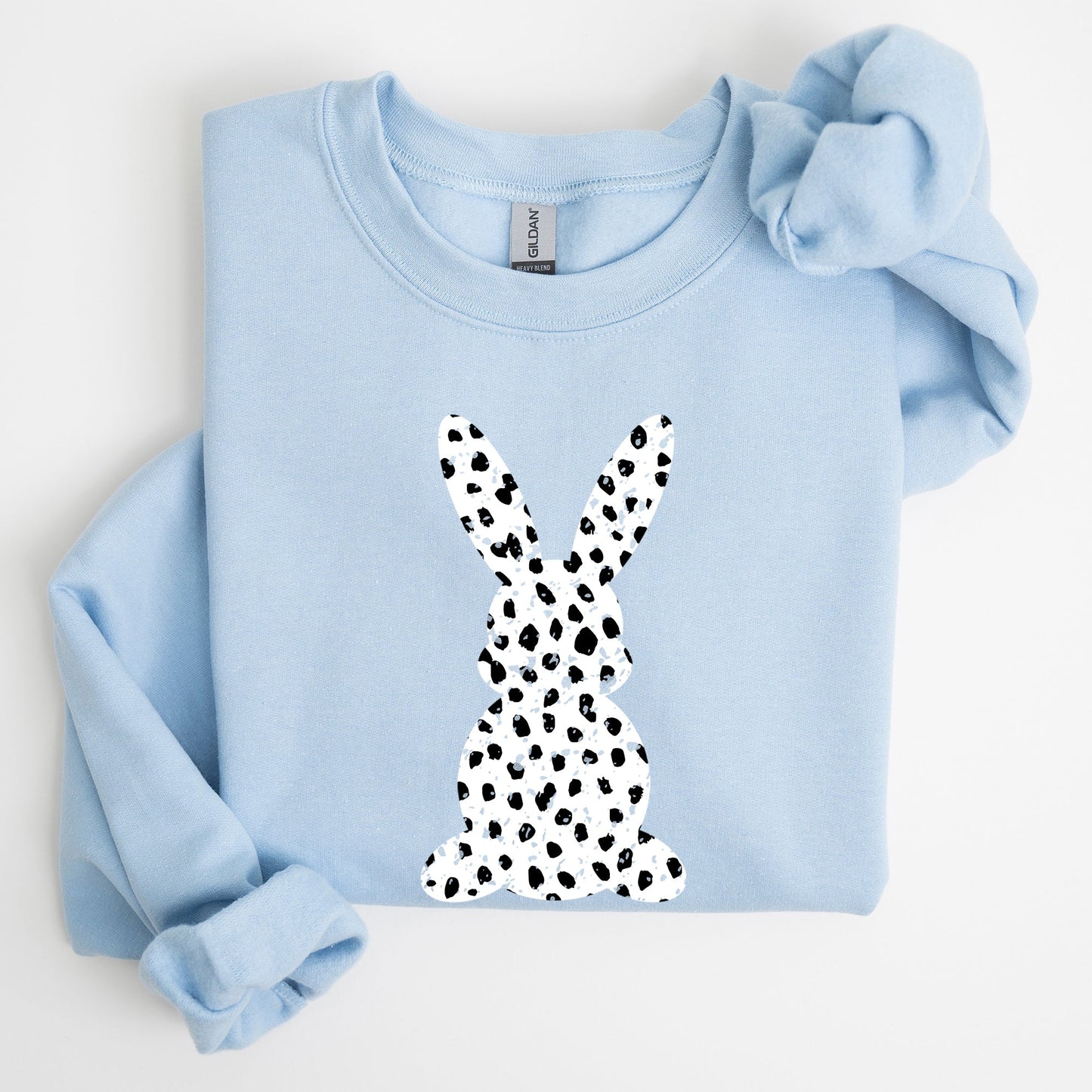 Polka Dot Easter Bunny, Dalmatian Print, Trend, Pattern Sweatshirt