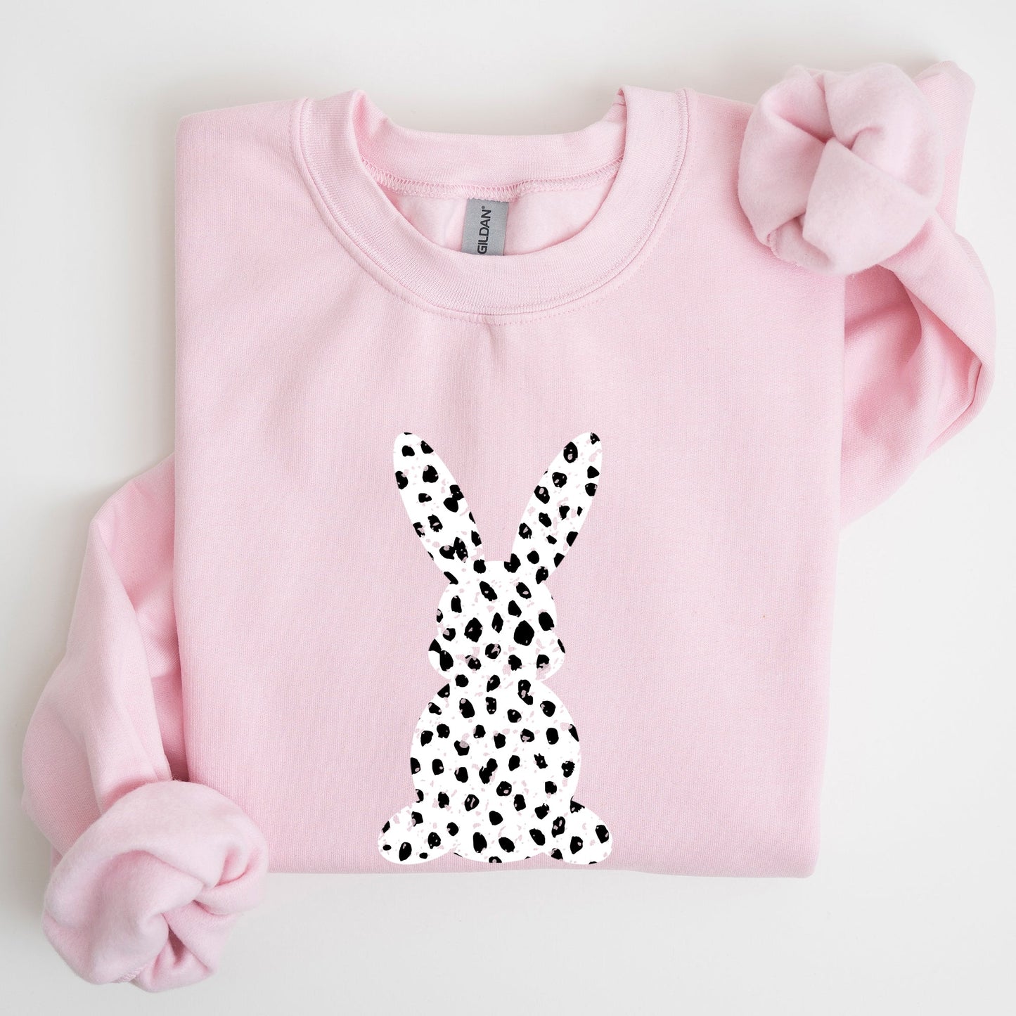 Polka Dot Easter Bunny, Dalmatian Print, Trend, Pattern Sweatshirt
