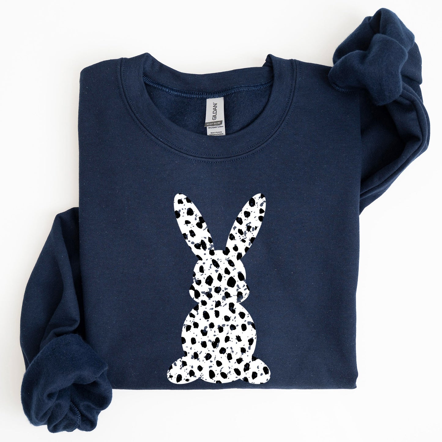 Polka Dot Easter Bunny, Dalmatian Print, Trend, Pattern Sweatshirt
