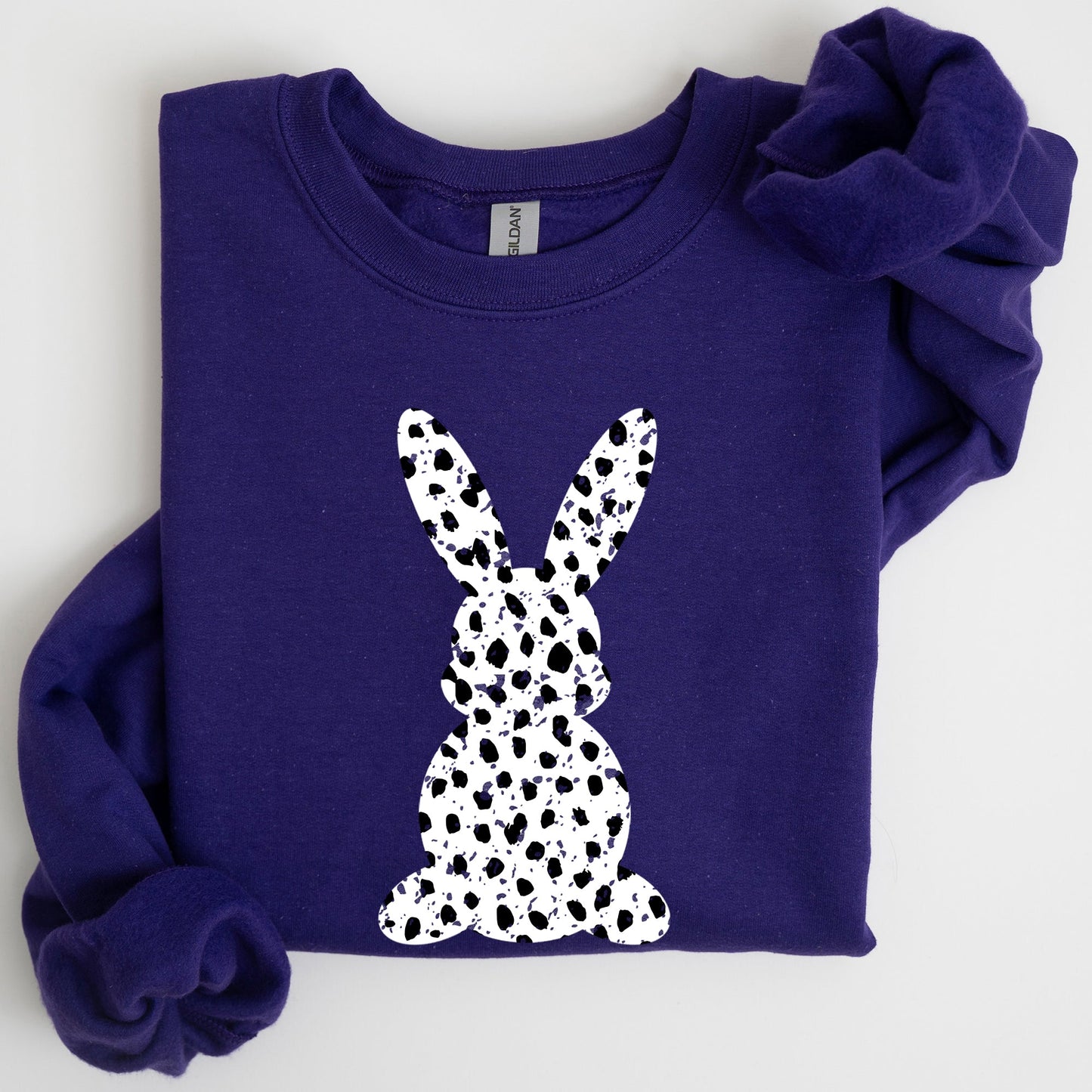 Polka Dot Easter Bunny, Dalmatian Print, Trend, Pattern Sweatshirt