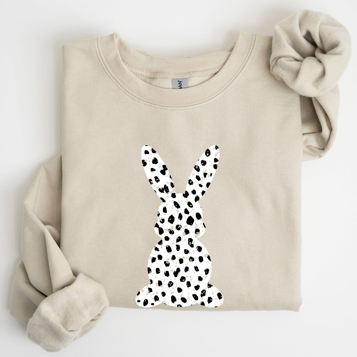 Polka Dot Easter Bunny, Dalmatian Print, Trend, Pattern Sweatshirt