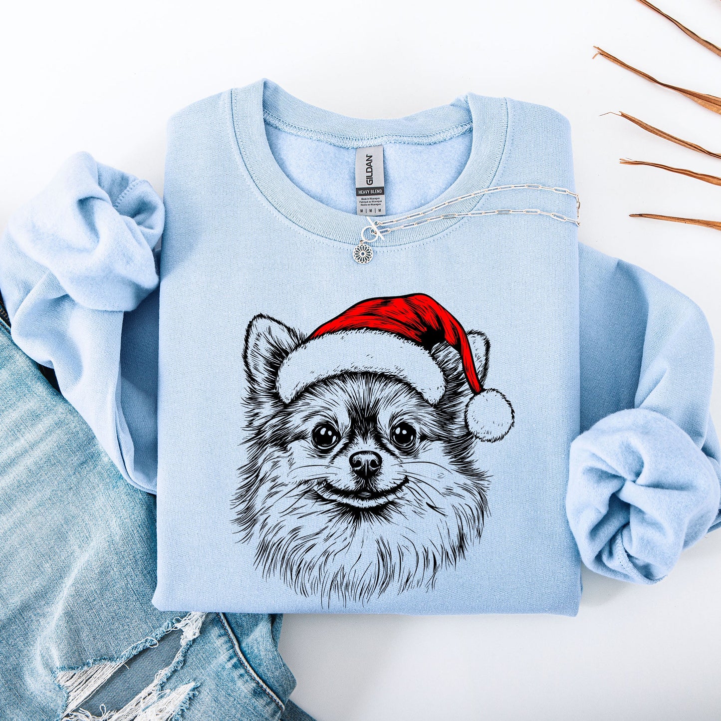 Pomeranian, Santa, Dog, Christmas, Dog Lover, Pet Sweatshirt