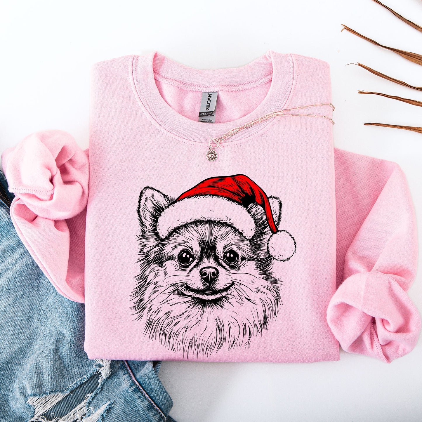 Pomeranian, Santa, Dog, Christmas, Dog Lover, Pet Sweatshirt