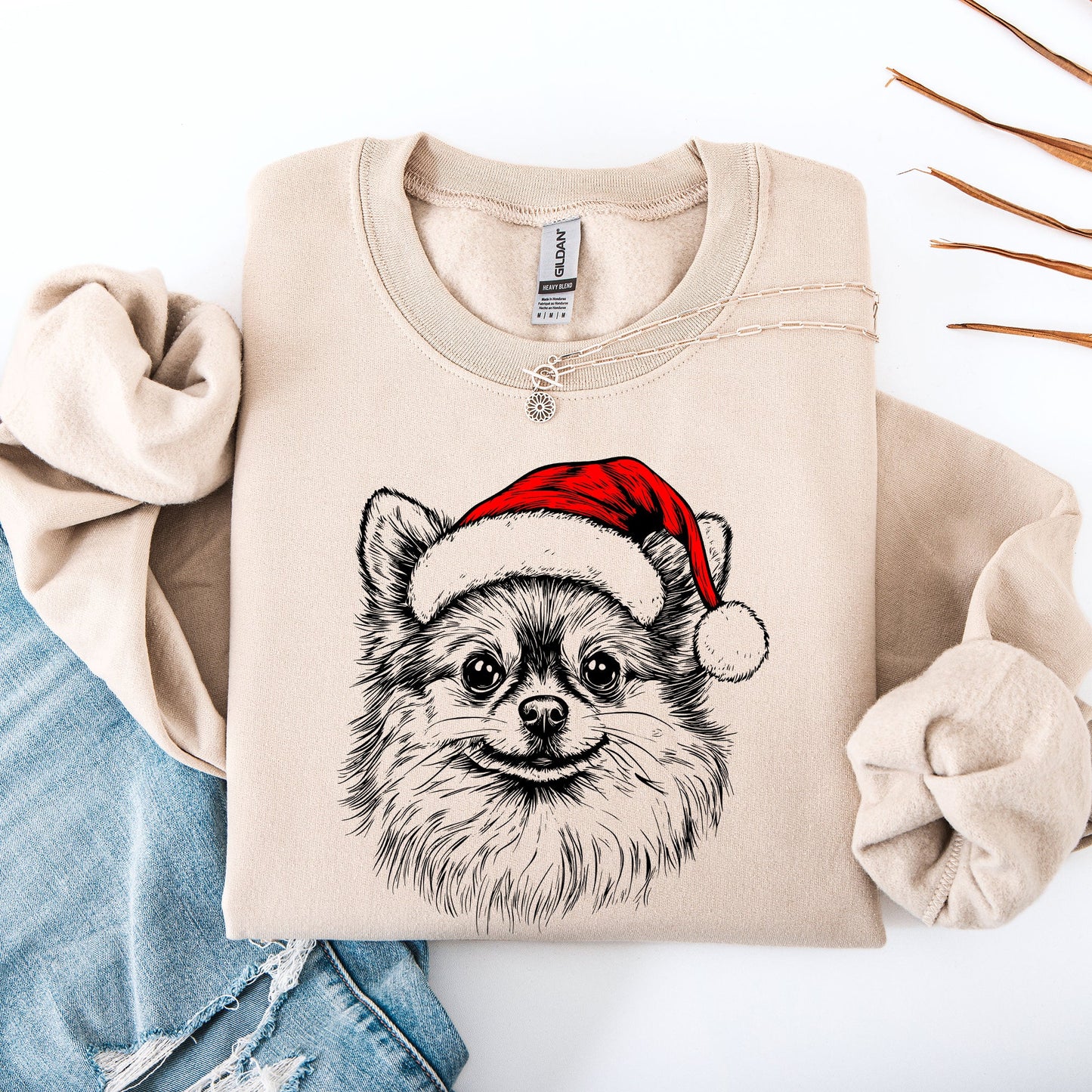 Pomeranian, Santa, Dog, Christmas, Dog Lover, Pet Sweatshirt