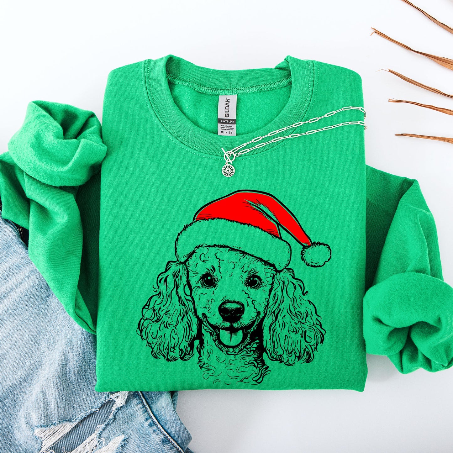 Poodle, Santa, Dog, Christmas, Dog Lover, Pet Sweatshirt