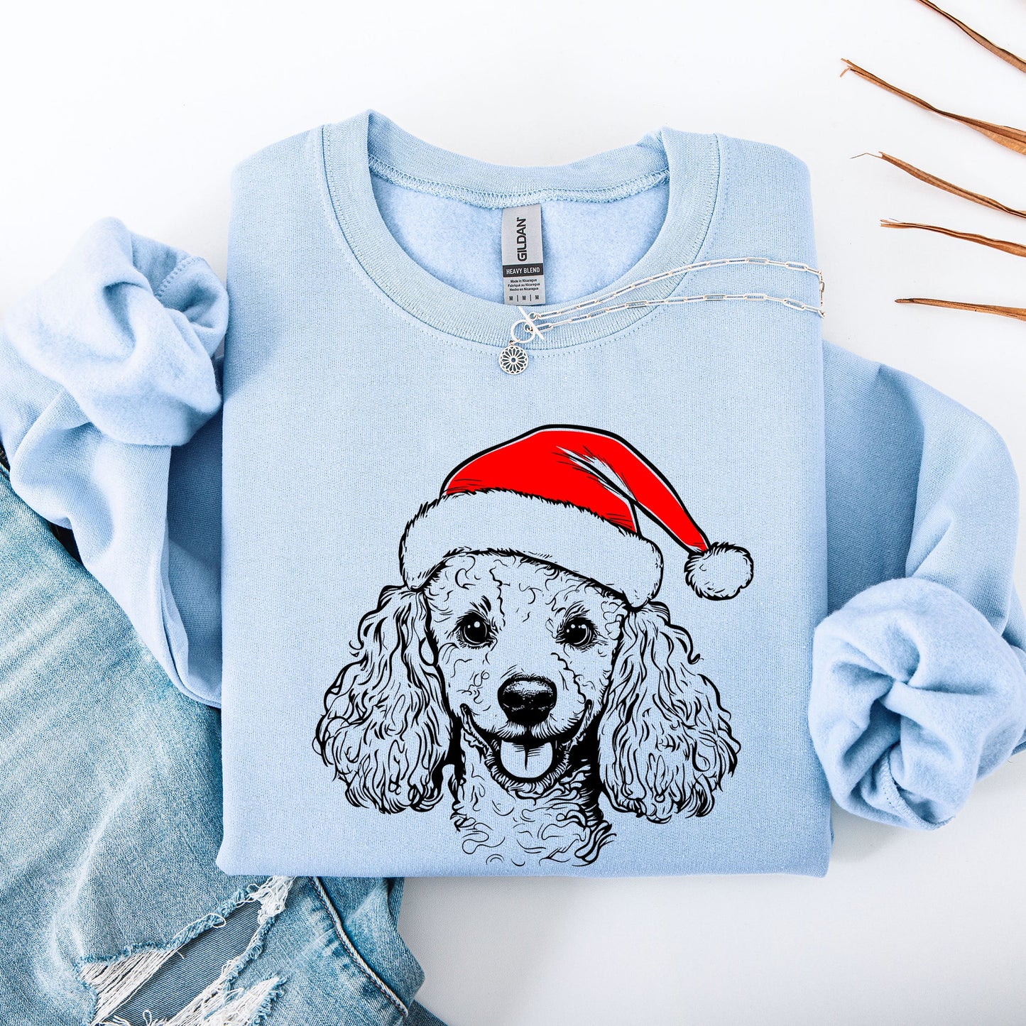 Poodle, Santa, Dog, Christmas, Dog Lover, Pet Sweatshirt