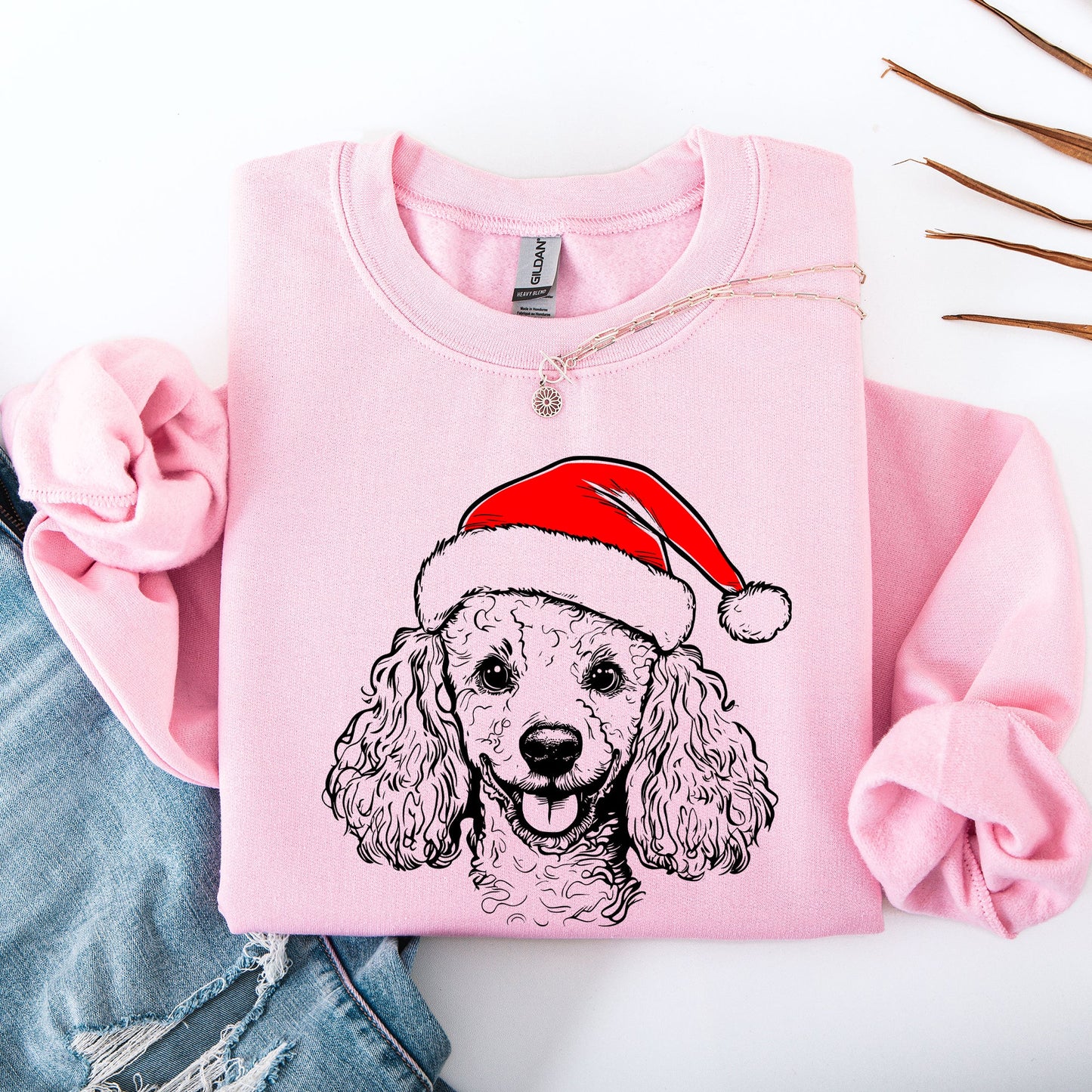 Poodle, Santa, Dog, Christmas, Dog Lover, Pet Sweatshirt