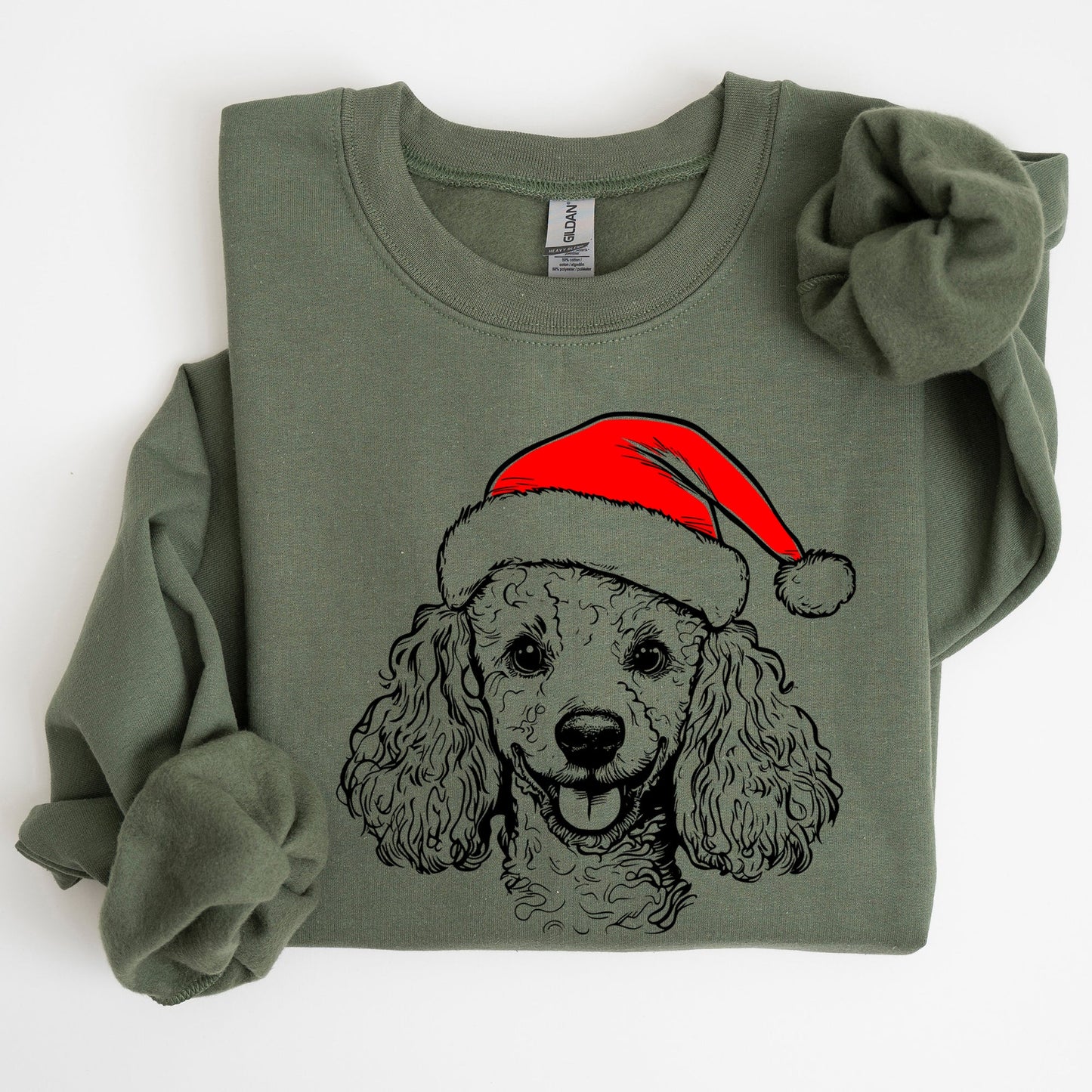 Poodle, Santa, Dog, Christmas, Dog Lover, Pet Sweatshirt