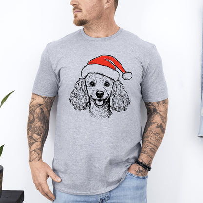 Poodle, Santa, Dog, Christmas, Dog Lover, Pet T-Shirt Comfort Colors T-Shirt