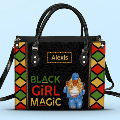 Power Of Black Girl - Custom Handbag - Personalized Gift For Black Girl, Woman, Wife, Mom, Black History Month, Juneteenth | African American