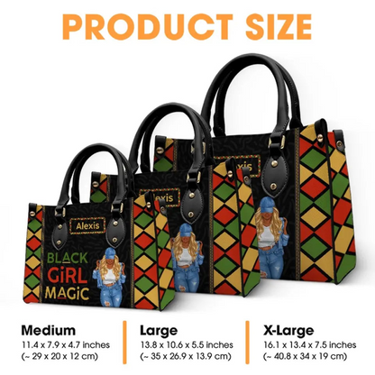 Power Of Black Girl - Custom Handbag - Personalized Gift For Black Girl, Woman, Wife, Mom, Black History Month, Juneteenth | African American