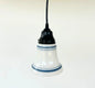 1940's Traditional Milk Glass Bell With Blue Accent Wall Sconce/Pendant Light