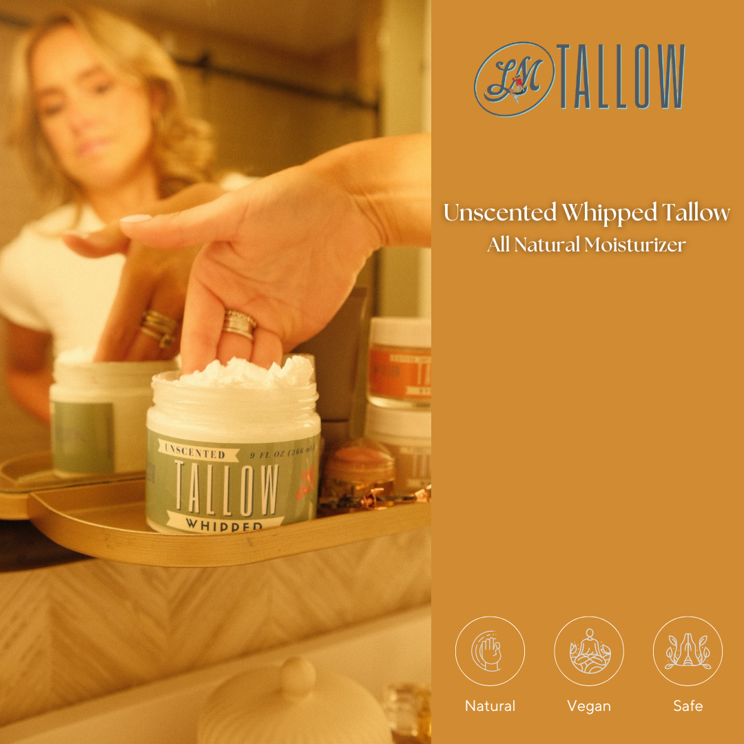 Whipped Tallow | All Natural Moisturizer Choose Scent Size 2oz-85oz