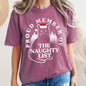 Proud Member Of The Naughty List, Cat, Christmas, Santa, Comfort Colors Tshirt