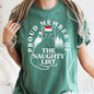 Proud Member Of The Naughty List, Cat, Christmas, Santa, Comfort Colors Tshirt