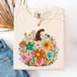 Pumpkin Floral, Halloween, Fall, Autumn, Comfort Colors T-Shirt