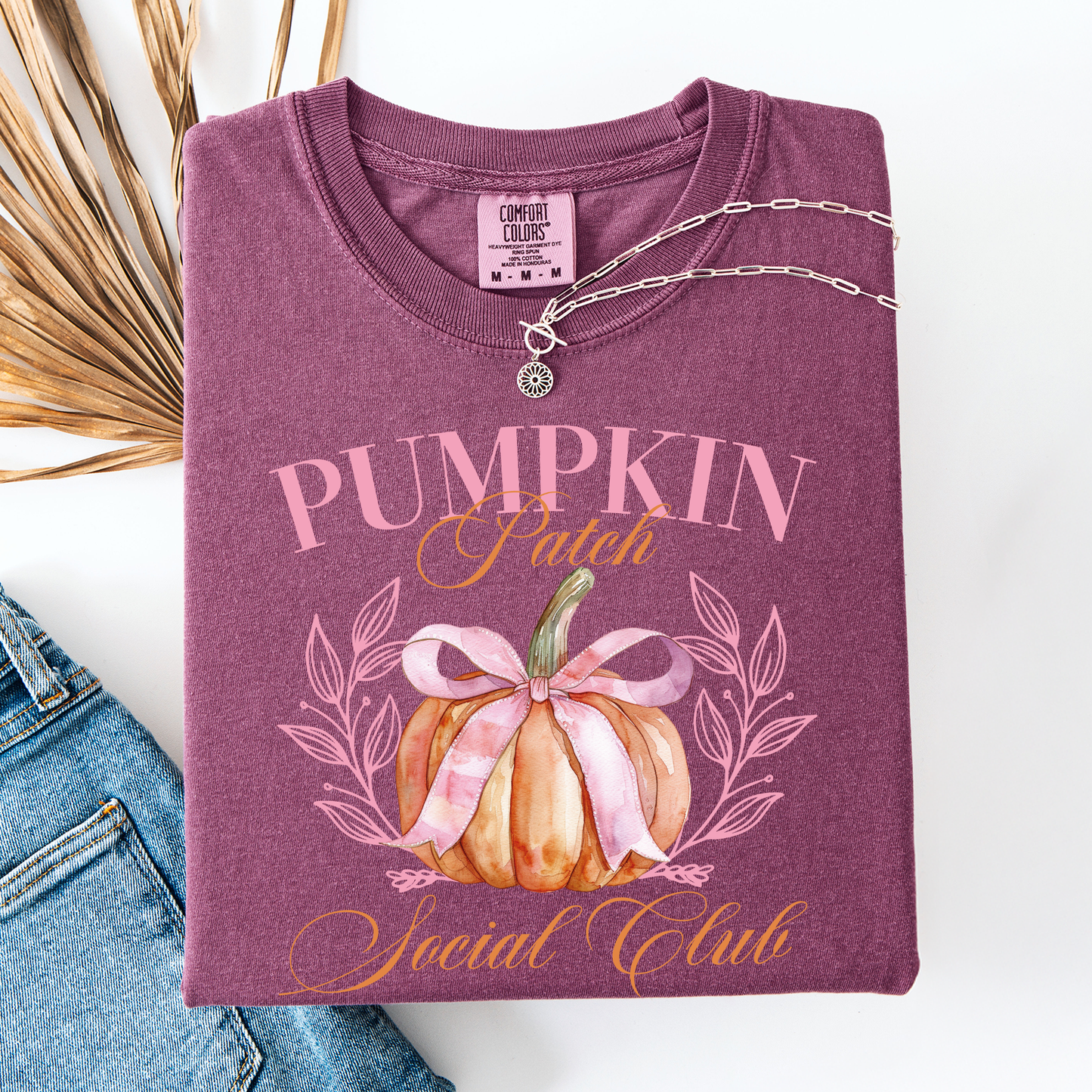 Pumpkin Patch Social Club, Autumn, Fall, Comfort Colors T-Shirt