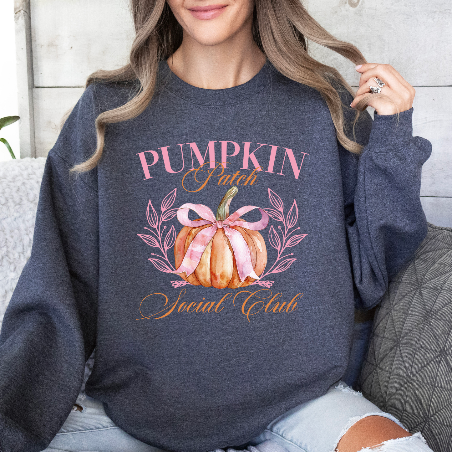 Pumpkin Patch Social Club, Autumn, Fall Sweatshirt