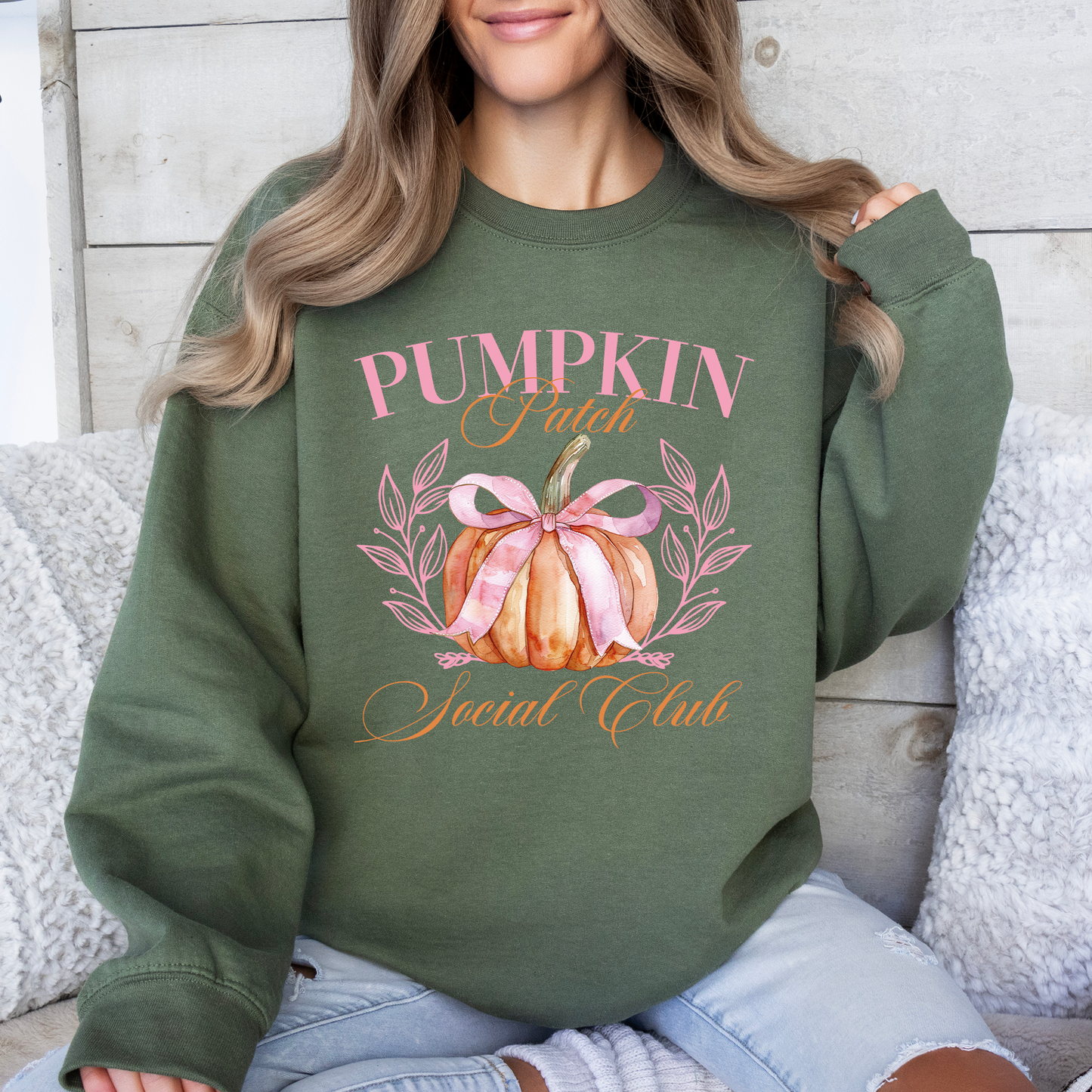 Pumpkin Patch Social Club, Autumn, Fall Sweatshirt