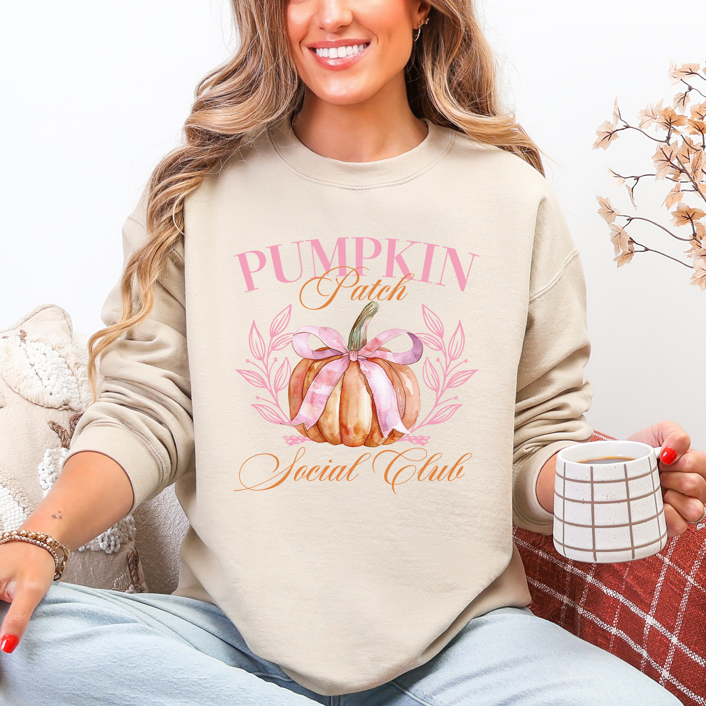 Pumpkin Patch Social Club, Autumn, Fall Sweatshirt