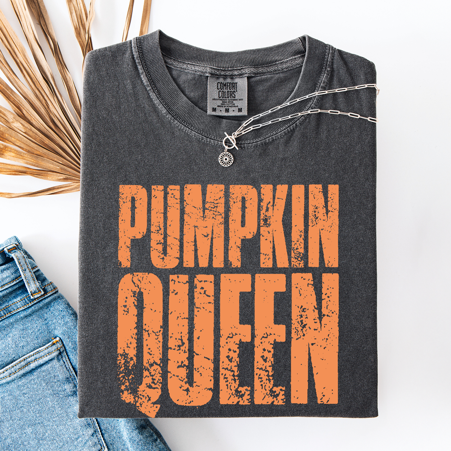 Pumpkin Queen, Halloween, Autumn, Fall, Comfort Colors T-Shirt