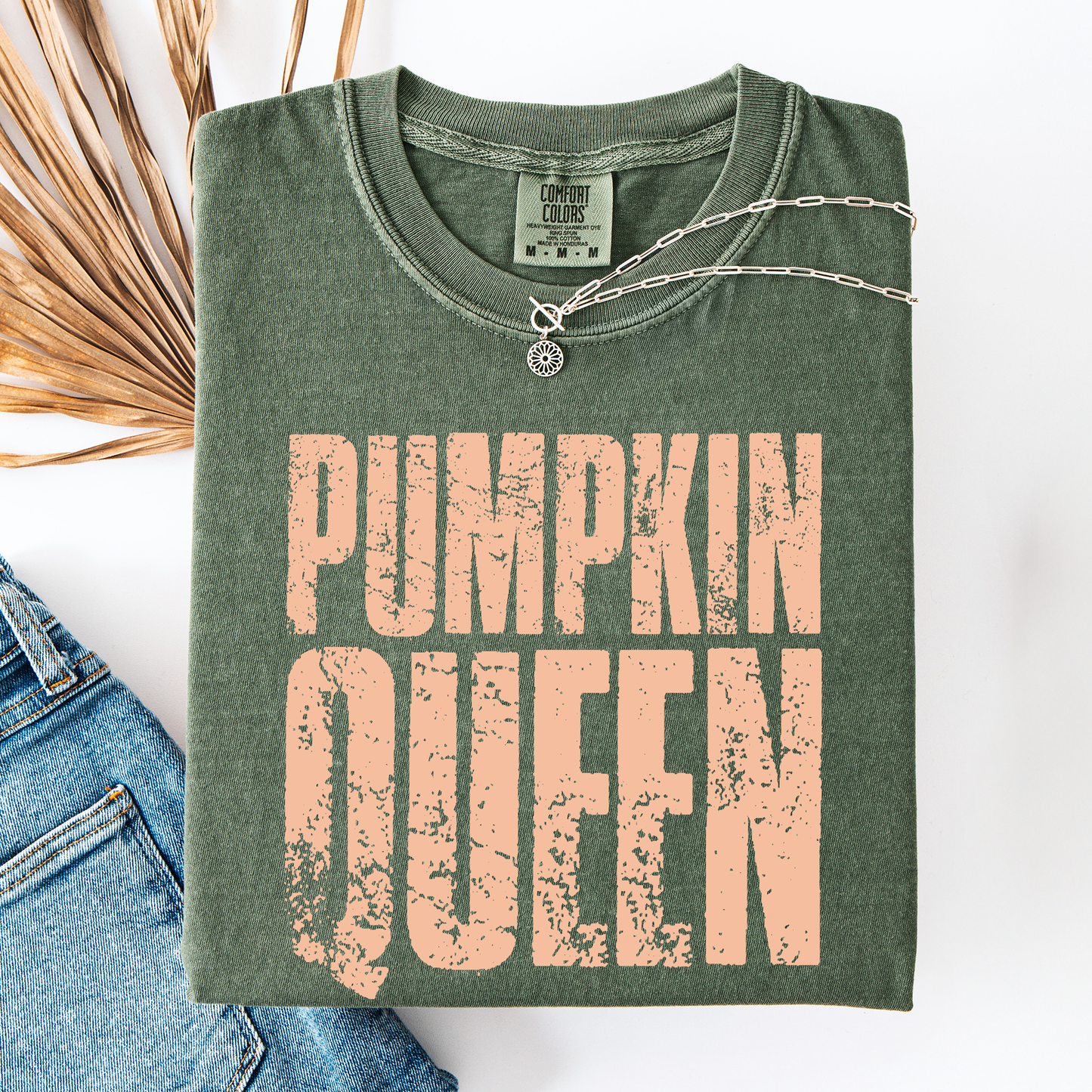 Pumpkin Queen, Halloween, Autumn, Fall, Comfort Colors T-Shirt