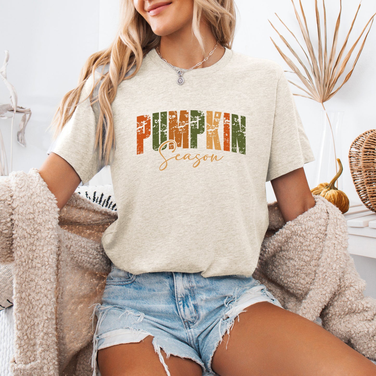 Pumpkin Season, Fall Retro Varsity, Autumn, Tshirt