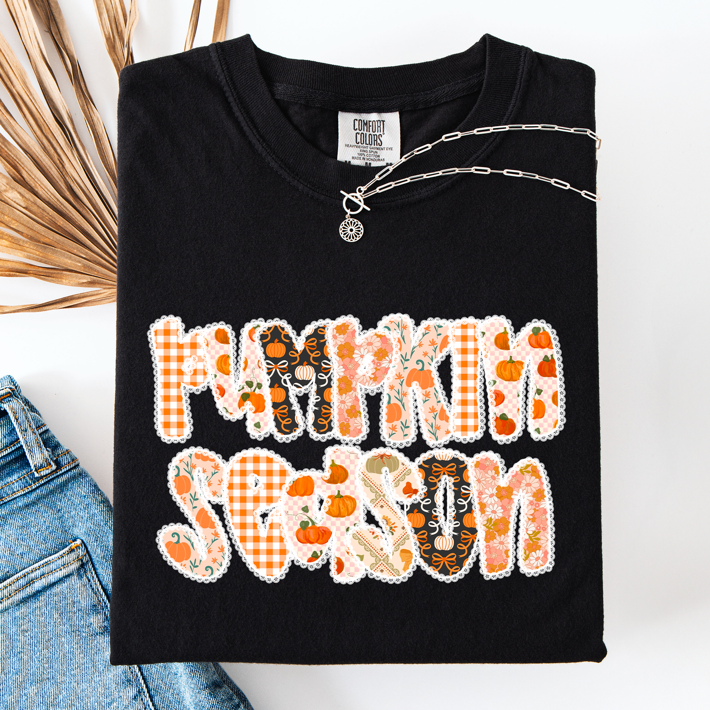Pumpkin Season, Pattern, Classic Autumn, Fall, Comfort Colors T-Shirt