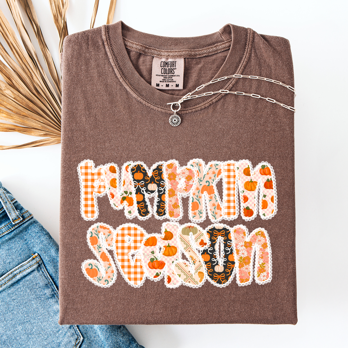 Pumpkin Season, Pattern, Classic Autumn, Fall, Comfort Colors T-Shirt