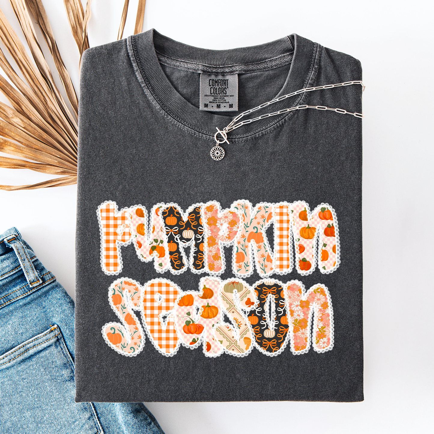 Pumpkin Season, Pattern, Classic Autumn, Fall, Comfort Colors T-Shirt