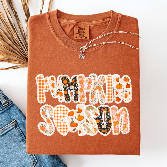 Pumpkin Season, Pattern, Classic Autumn, Fall, Comfort Colors T-Shirt