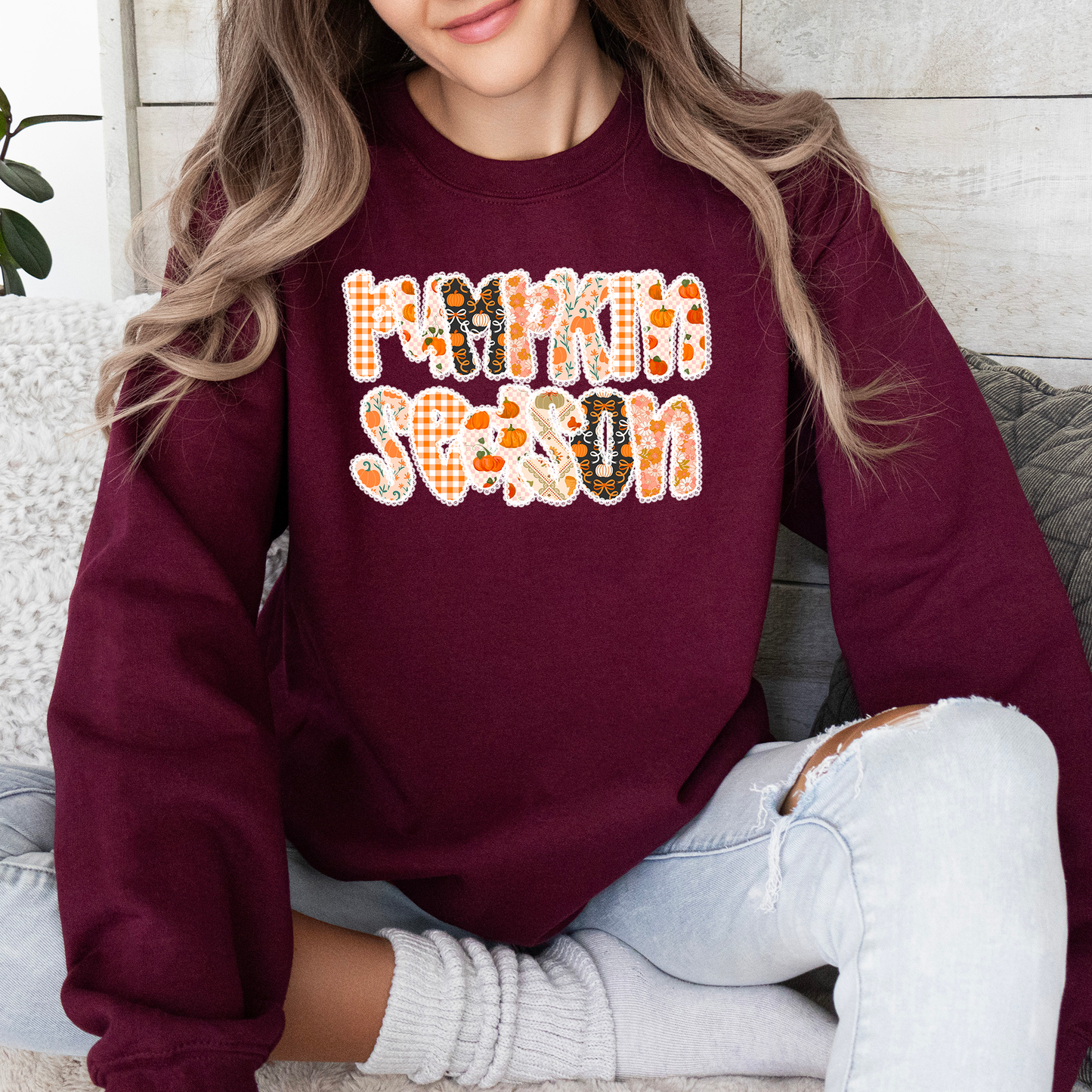 Pumpkin Season, Pattern, Classic Autumn, Fall Sweatshirt