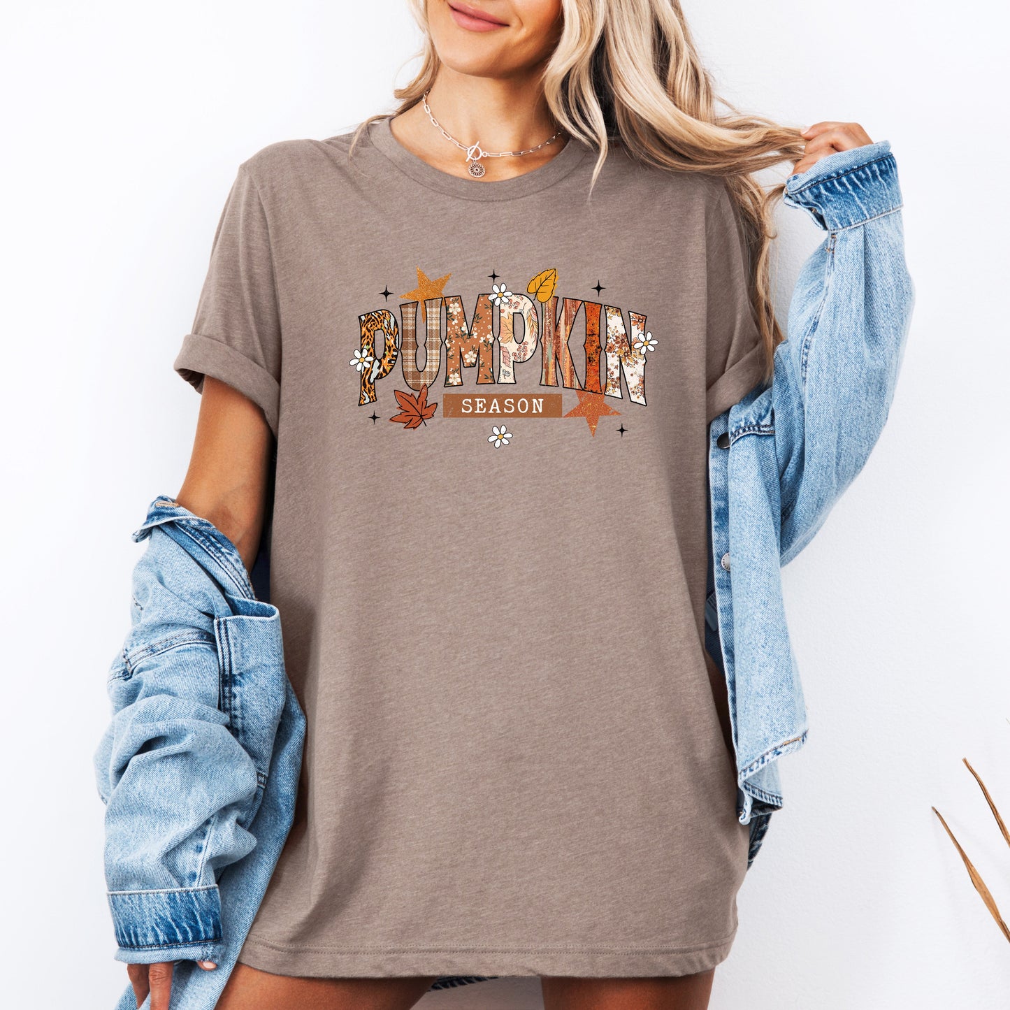 Pumpkin Season, Stars and Leaves, Autumn, Fall, Tshirt