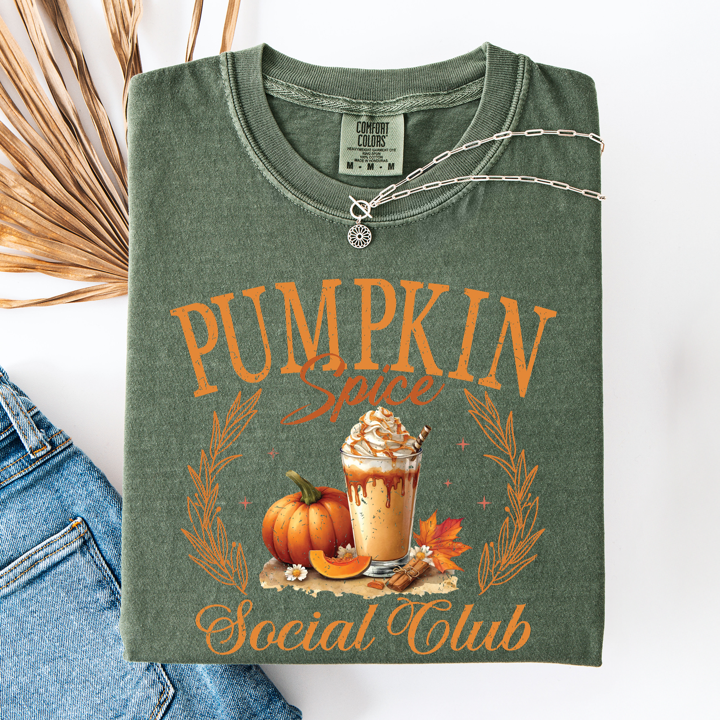 Pumpkin Spice Social Club, Autumn, Halloween, Fall, Comfort Colors T-Shirt