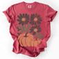 Pumpkins and Flowers, Watercolor, Halloween, Beautiful, Autumn, Fall, Comfort Colors T-Shirt