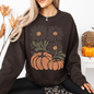 Pumpkins and Flowers, Watercolor, Halloween, Beautiful, Autumn, Fall Sweatshirt