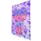 Colorful elephant design on a tie-dye background