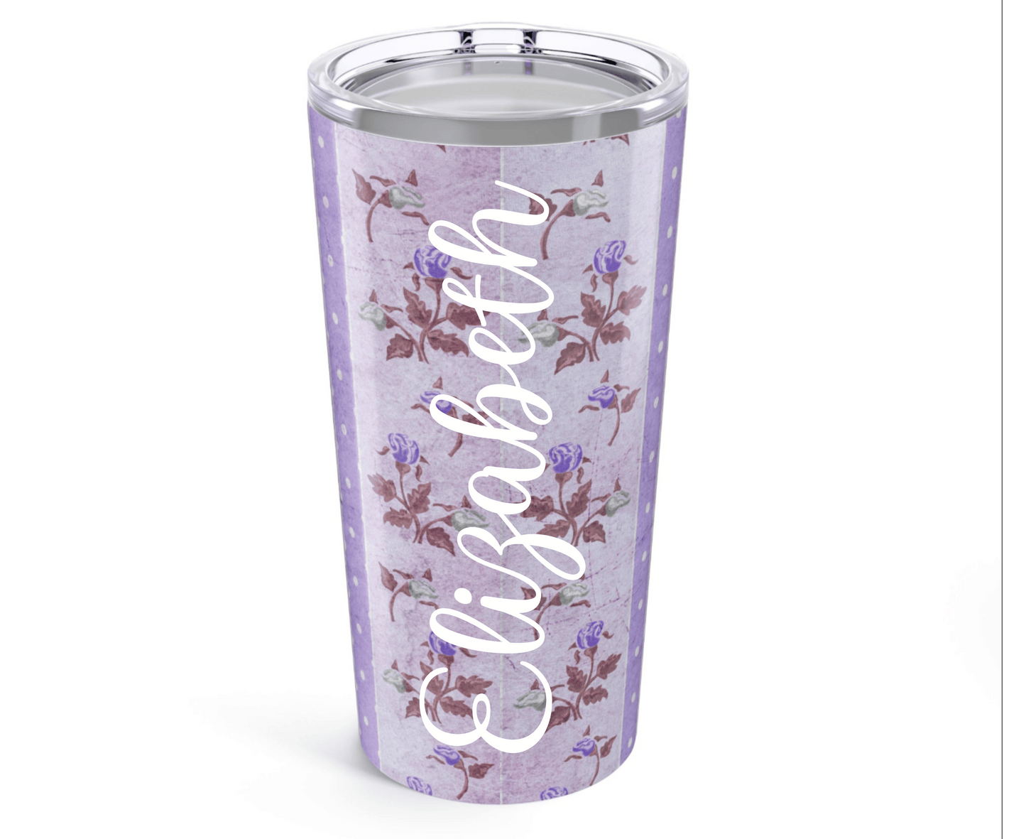 Customizable: Floral Design Tumbler - Stylish 20oz Travel Mug for Coffee Lovers, Gifts for Her, Outdoor Adventures, Home Decor, Mother's Day Gift