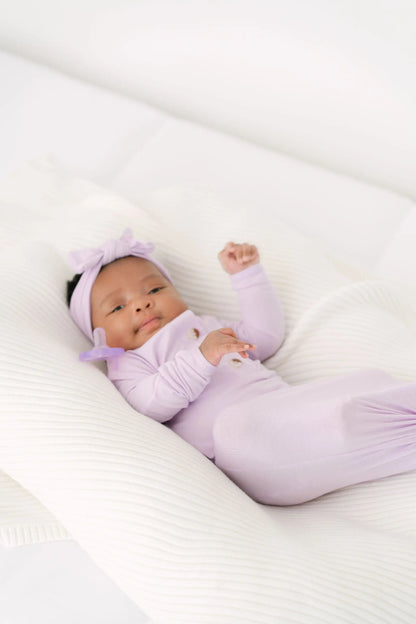 Newborn Gowns, Baby Gowns - baby girl coming home outfit - Lavender