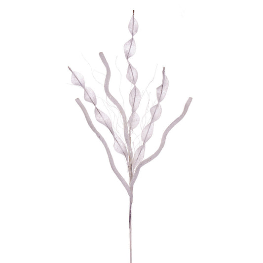 Santa's Sweet Shoppe Collection 34" White Multi Spiral Glitter Spray