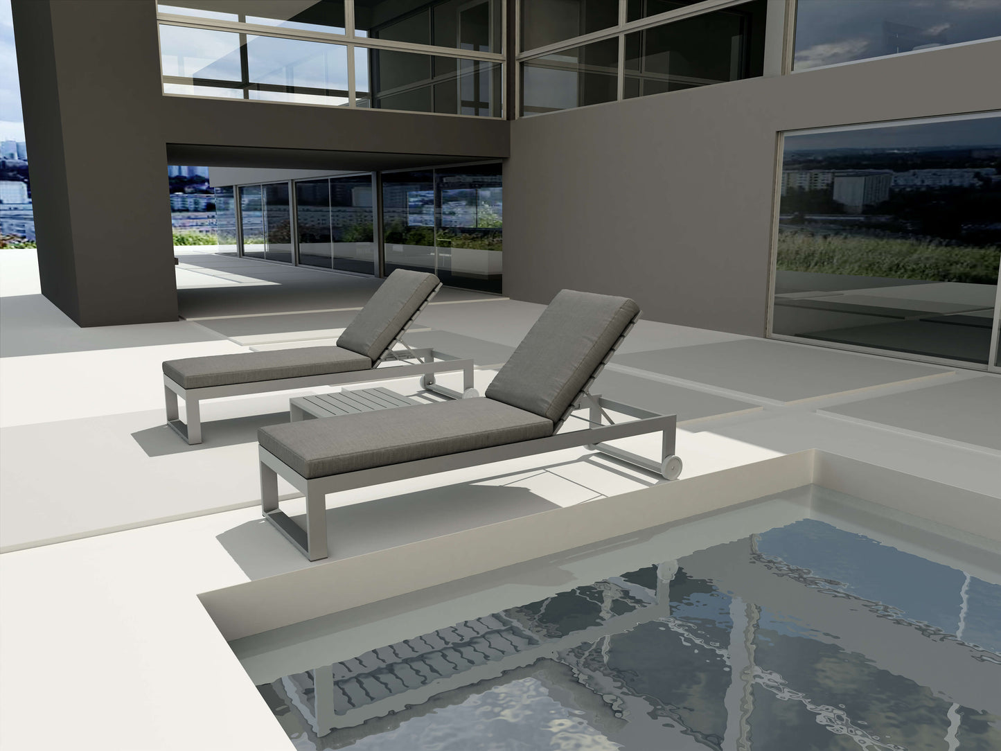 Set-5005 Lucca 3-Pc Sun Lounger Set