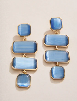 Quad Earrings – Optic Blue