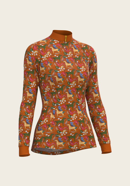 Flower Power Quarter Zip Sun Shirt