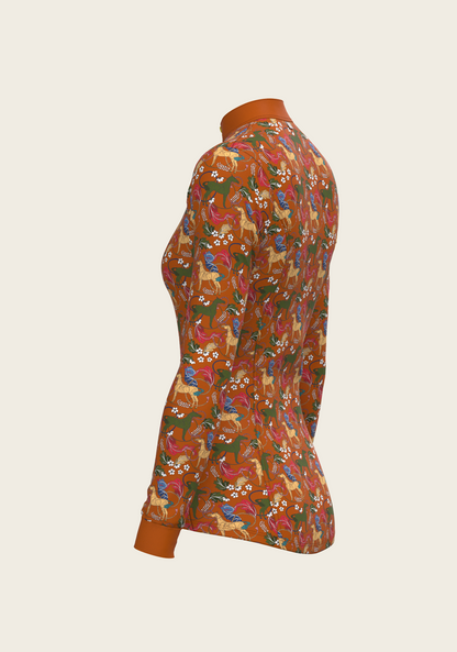 Flower Power Quarter Zip Sun Shirt