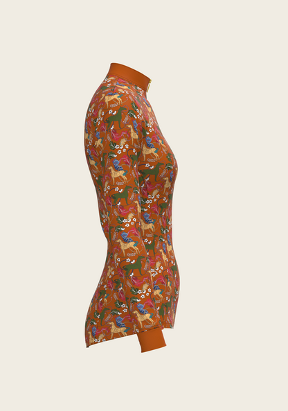 Flower Power Quarter Zip Sun Shirt