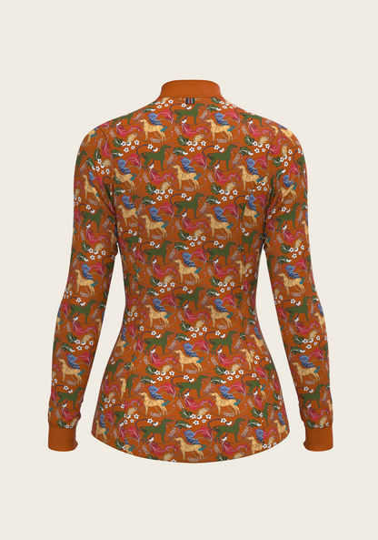 Flower Power Quarter Zip Sun Shirt