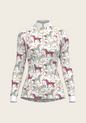 Colourful Horses Quarter Zip Sun Shirt