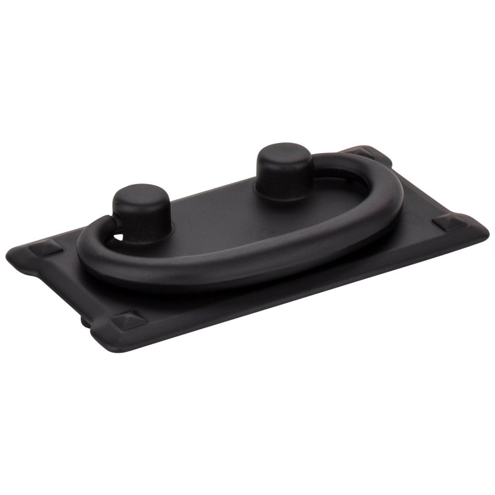 3" Center-to-Center Matte Black Rectangle Verona Cabinet Drop Pull
