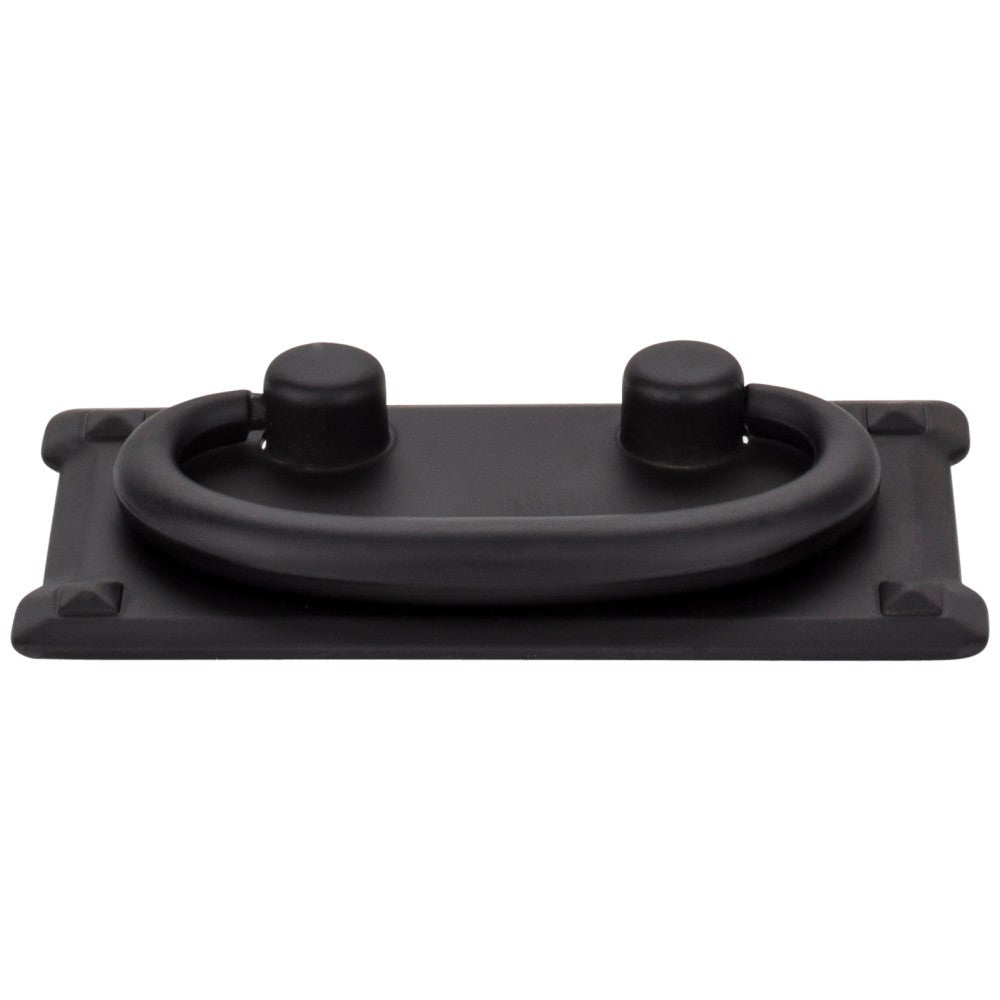 3" Center-to-Center Matte Black Rectangle Verona Cabinet Drop Pull